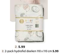 2-pack hydrofiel doeken-Huismerk - Wibra