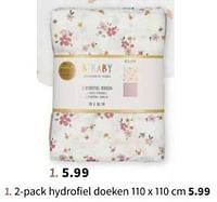 2-pack hydrofiel doeken-Huismerk - Wibra