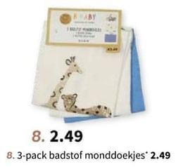 3-pack badstof monddoekjes