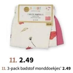 3-pack badstof monddoekjes