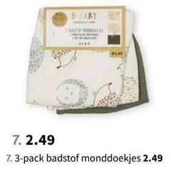 3-pack badstof monddoekjes