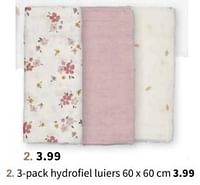 3-pack hydrofiel luiers-Huismerk - Wibra