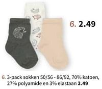 3-pack sokken-Huismerk - Wibra
