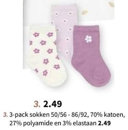 3-pack sokken