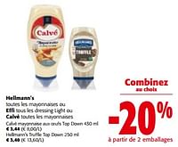 Promotions Calvé mayonnaise aux oeufs Top Down - Calve - Valide de 19/06/2024 à 01/07/2024 chez Colruyt