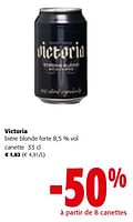 Promotions Victoria bière blonde forte - Victoria - Valide de 19/06/2024 à 01/07/2024 chez Colruyt
