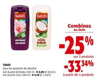 Promotions Tahiti tous les produits de douche - Palmolive Tahiti - Valide de 19/06/2024 à 01/07/2024 chez Colruyt