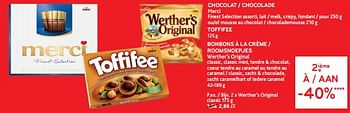 Promotions Bonbons à la crème werther’s original classic - Werther's Original - Valide de 19/06/2024 à 02/07/2024 chez Alvo