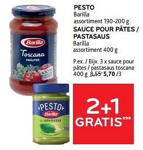 Promotions Pesto barilla sauce pour pâtes - Barilla - Valide de 19/06/2024 à 02/07/2024 chez Alvo