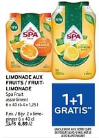 Promotions Limonade aux fruits spa fruit limeginger - Spa - Valide de 19/06/2024 à 02/07/2024 chez Alvo