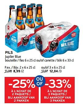 Promotions Pils jupiler blue bouteille - Jupiler - Valide de 19/06/2024 à 02/07/2024 chez Alvo