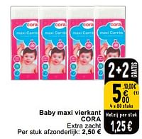 Promoties Baby maxi vierkant cora - Huismerk - Cora - Geldig van 25/06/2024 tot 08/07/2025 bij Cora