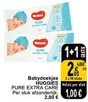 Promoties Babydoekjes huggies pure extra care - Huggies - Geldig van 25/06/2024 tot 08/07/2025 bij Cora