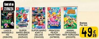 Promoties Games - Nintendo - Geldig van 25/06/2024 tot 08/07/2025 bij Cora