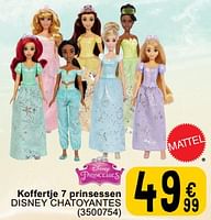 Promoties Koffertje 7 prinsessen disney chatoyantes - Mattel - Geldig van 25/06/2024 tot 08/07/2025 bij Cora
