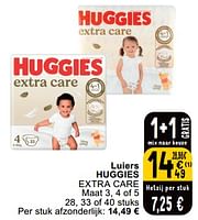 Promoties Luiers huggies extra care - Huggies - Geldig van 25/06/2024 tot 08/07/2025 bij Cora