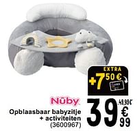 Promoties Opblaasbaar babyzitje + activiteiten - Nuby - Geldig van 25/06/2024 tot 08/07/2025 bij Cora