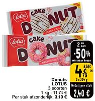 Promoties Donuts lotus - Lotus Bakeries - Geldig van 25/06/2024 tot 01/07/2024 bij Cora