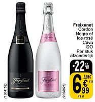 Promoties Freixenet cordon negro of ice rosé cava do - Freixenet - Geldig van 25/06/2024 tot 01/07/2024 bij Cora