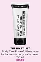Promoties The inkey list body care pha exfoliérende en hydraterende body water cream - The inkey list  - Geldig van 24/06/2024 tot 30/06/2024 bij ICI PARIS XL
