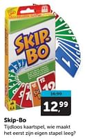 Promoties Skip-bo tijdloos kaartspel - Mattel - Geldig van 22/06/2024 tot 30/06/2024 bij BoekenVoordeel