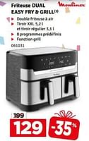 Promotions Moulinex friteuse dual easy fry + grill - Moulinex - Valide de 04/06/2024 à 30/06/2024 chez Mr. Bricolage