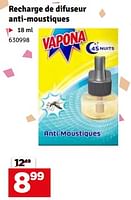 Promotions Recharge de difuseur anti-moustiques - Vapona - Valide de 04/06/2024 à 30/06/2024 chez Mr. Bricolage