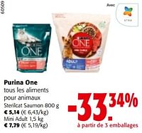 Promotions Purina one tous les aliments pour animaux - Purina - Valide de 19/06/2024 à 01/07/2024 chez Colruyt