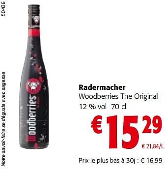 Promotions Radermacher woodberries the original - Radermacher - Valide de 19/06/2024 à 01/07/2024 chez Colruyt