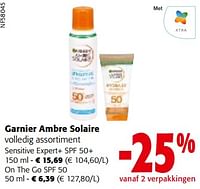 Promoties Garnier ambre solaire volledig assortiment - Garnier - Geldig van 19/06/2024 tot 01/07/2024 bij Colruyt
