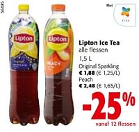 Promoties Lipton ice tea alle flessen - Lipton - Geldig van 19/06/2024 tot 01/07/2024 bij Colruyt