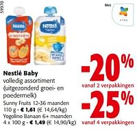Promoties Nestlé baby volledig assortiment - Nestlé - Geldig van 19/06/2024 tot 01/07/2024 bij Colruyt