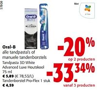 Promoties Oral-b alle tandpasta’s of manuele tandenborstels - Oral-B - Geldig van 19/06/2024 tot 01/07/2024 bij Colruyt