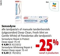 Promoties Sensodyne repair + protect deep repair - Sensodyne - Geldig van 19/06/2024 tot 01/07/2024 bij Colruyt