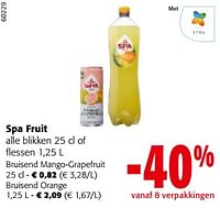 Promoties Spa fruit alle blikken of flessen - Spa - Geldig van 19/06/2024 tot 01/07/2024 bij Colruyt