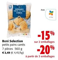 Promotions Boni selection petits pains carrés - Boni - Valide de 19/06/2024 à 01/07/2024 chez Colruyt