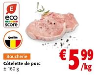 Promotions Côtelette de porc - Produit maison - Colruyt - Valide de 19/06/2024 à 01/07/2024 chez Colruyt