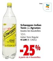 Promotions Schweppes indian tonic regular - Schweppes - Valide de 19/06/2024 à 01/07/2024 chez Colruyt