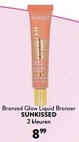 Promoties Bronzed glow liquid bronzer - Sunkissed - Geldig van 19/06/2024 tot 02/07/2024 bij DI