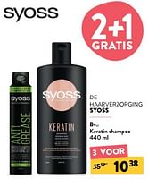 Promoties Keratin shampoo - Syoss - Geldig van 19/06/2024 tot 02/07/2024 bij DI