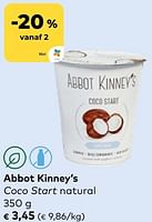 Promoties Abbot kinney`s coco start natural - Abbot Kinney's  - Geldig van 19/06/2024 tot 16/07/2024 bij Bioplanet