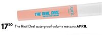 Promoties The real deal waterproof volume mascara - April  - Geldig van 19/06/2024 tot 02/07/2024 bij DI