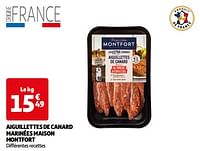 Promoties Aiguillettes de canard marinées maison montfort - Maison Montfort - Geldig van 25/06/2024 tot 30/06/2024 bij Auchan