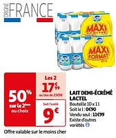 Promoties Lait demi-écrémé lactel - Lactel - Geldig van 25/06/2024 tot 30/06/2024 bij Auchan
