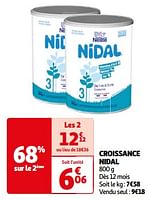 Promoties Croissance nidal - Nestlé - Geldig van 25/06/2024 tot 30/06/2024 bij Auchan