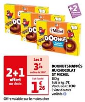 Promoties Doonuts nappés au chocolat st michel - St Michel - Geldig van 25/06/2024 tot 30/06/2024 bij Auchan