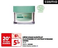 Promoties Crème visage glow éclat à la vitamine c et l`extrait d`orange cosmia - Cosmia - Geldig van 25/06/2024 tot 30/06/2024 bij Auchan