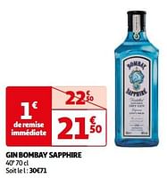 Promoties Gin bombay sapphire - Bombay - Geldig van 25/06/2024 tot 30/06/2024 bij Auchan