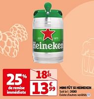 Promoties Mini fût heineken - Heineken - Geldig van 25/06/2024 tot 30/06/2024 bij Auchan