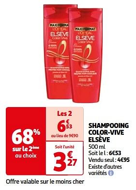Promoties Shampooing color-vive elsève - L'Oreal Paris - Geldig van 25/06/2024 tot 30/06/2024 bij Auchan